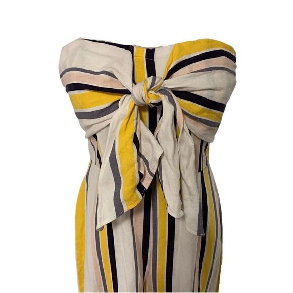 Gypsies & Moondust Striped Strapless Jumper Sz 7 - Picture 2 of 5